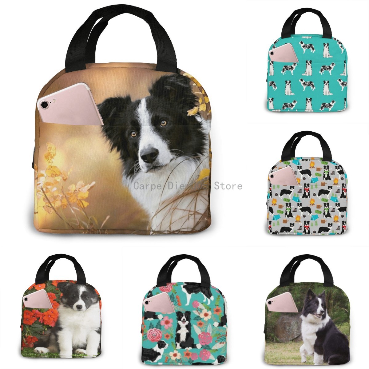 Women'S Young Bags - Lunchtas Jonge Border Collie Hond Lunchbox