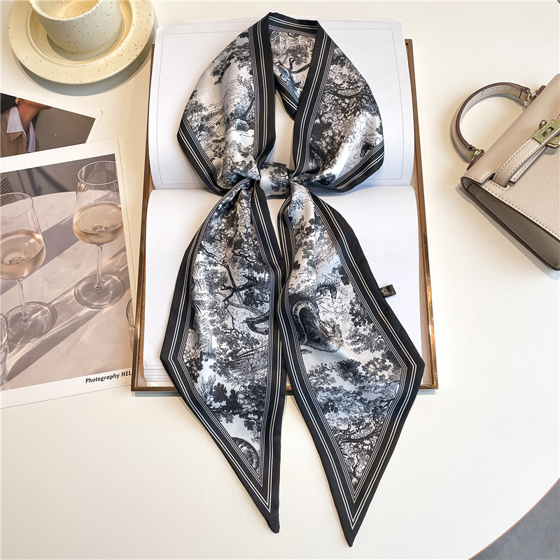 Women Bags Online - Luxe lange sjaal, dunne haarbandjes, dames