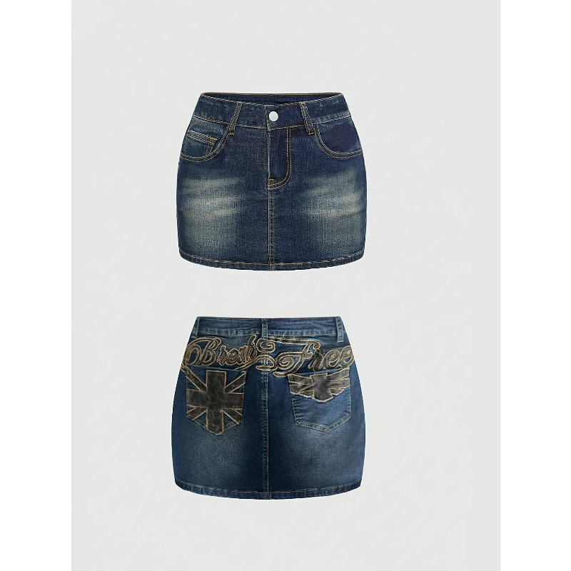 Women Bags Jeans - Zomer Denim Retro Kort Rokje voor