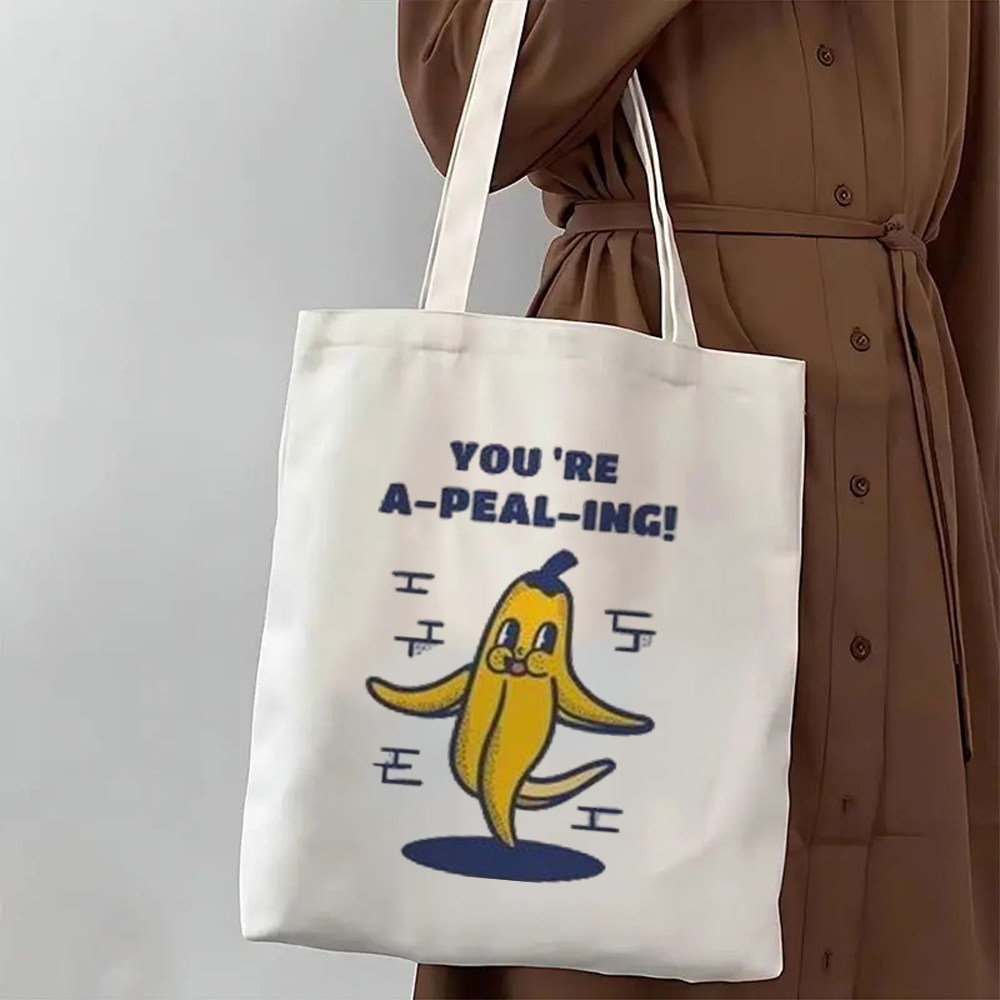 Women Bags For Office Use - Retro illustratieprint Ontspannende thema grafische tas