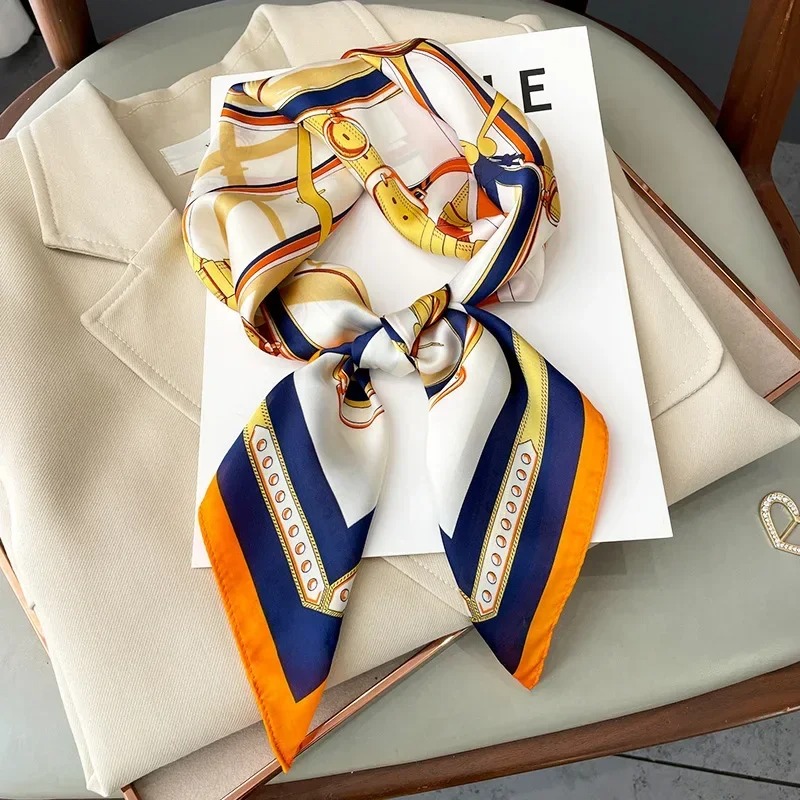 Women Bags Online - Luxe Design Skinny Zijden Vierkante Sjaal
