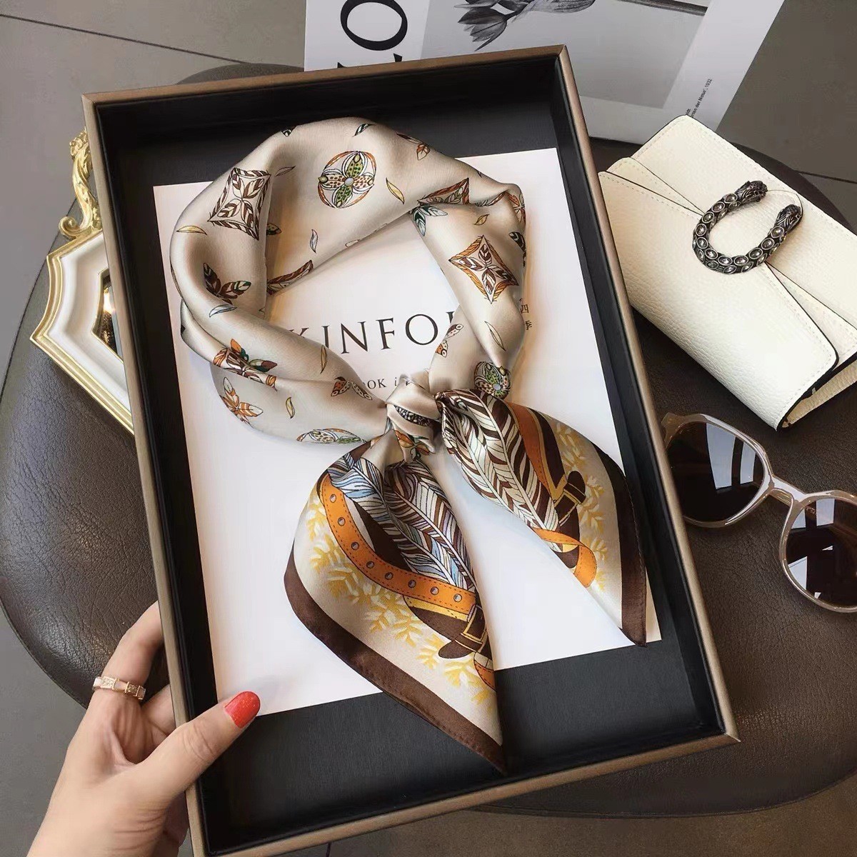 Women Bags Online - Luxe Mode Print 70*70 Cm Zijden
