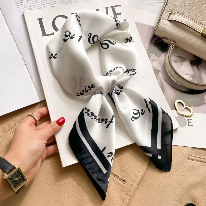 Women Bags Online - Vrouwen Luxe Zijde Satijn Vierkante Sjaal