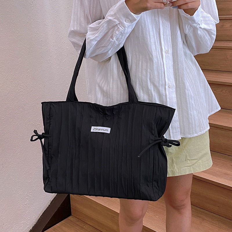 Opvouwbare gestreepte nylon dr - Women Bags For Office Use recensie en prijs