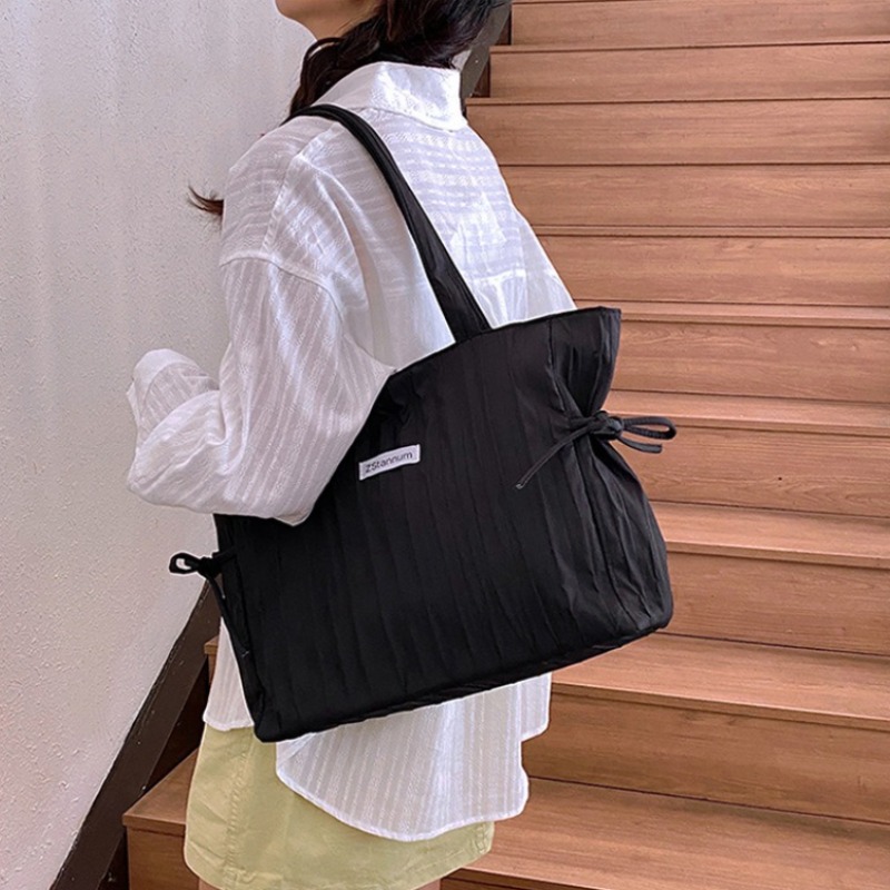 Opvouwbare gestreepte nylon dr - Women Bags For Office Use recensie en prijs