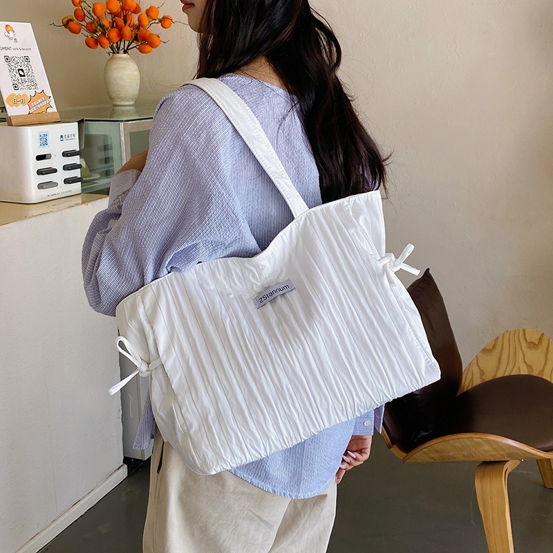 Opvouwbare gestreepte nylon dr - Women Bags For Office Use recensie en prijs