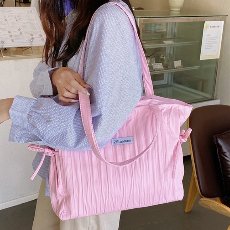 Opvouwbare gestreepte nylon dr - Women Bags For Office Use recensie en prijs