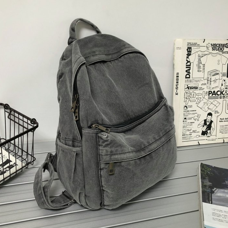 Nieuwe grijze denim rugzak Dam - Women Bags Jeans recensie en prijs