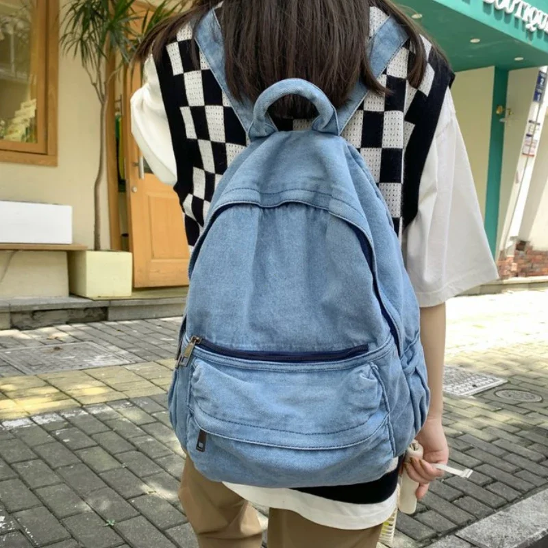 Nieuwe grijze denim rugzak Dam - Women Bags Jeans recensie en prijs