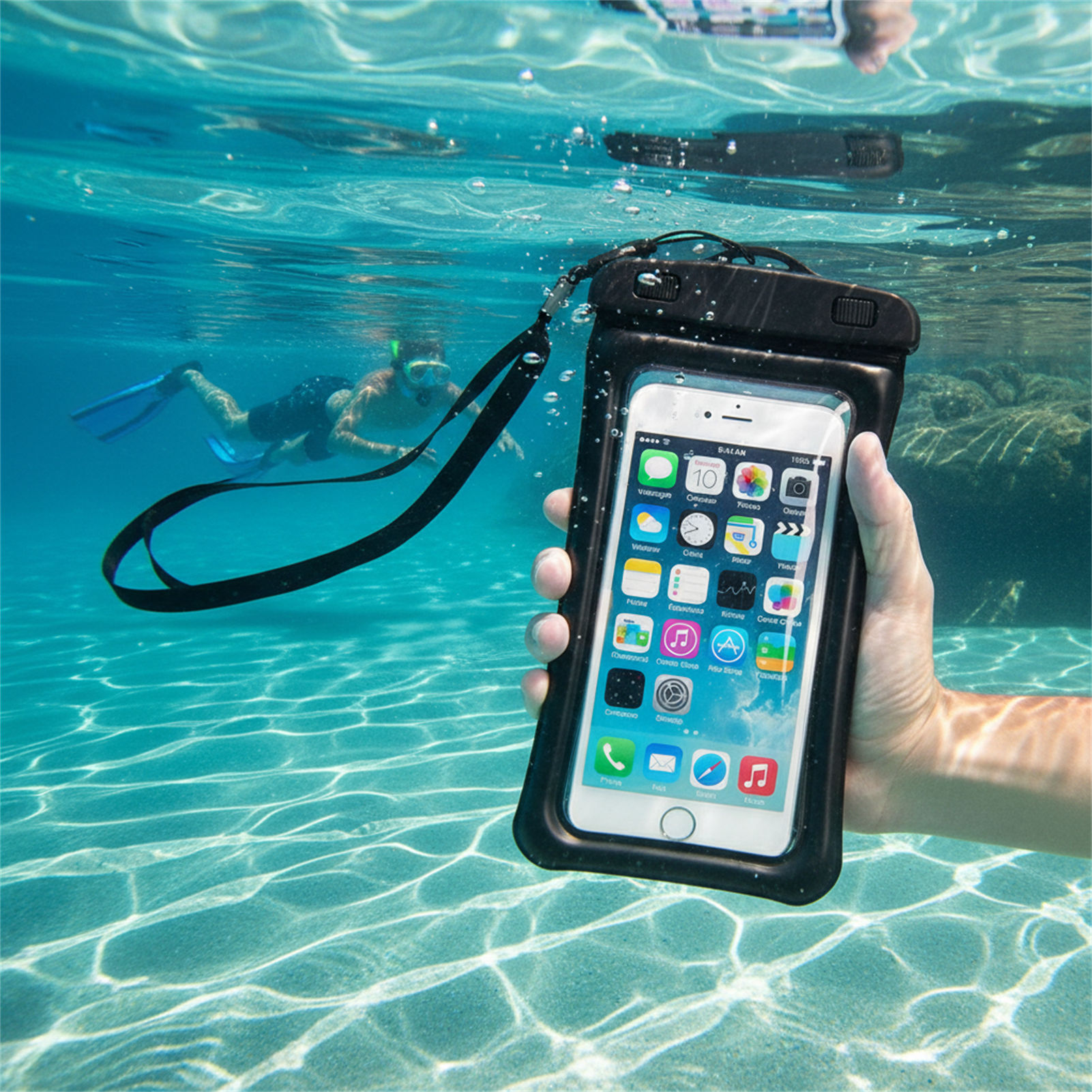 Blauwzwarte waterdichte telefo - Women Bags Waterproof recensie en prijs
