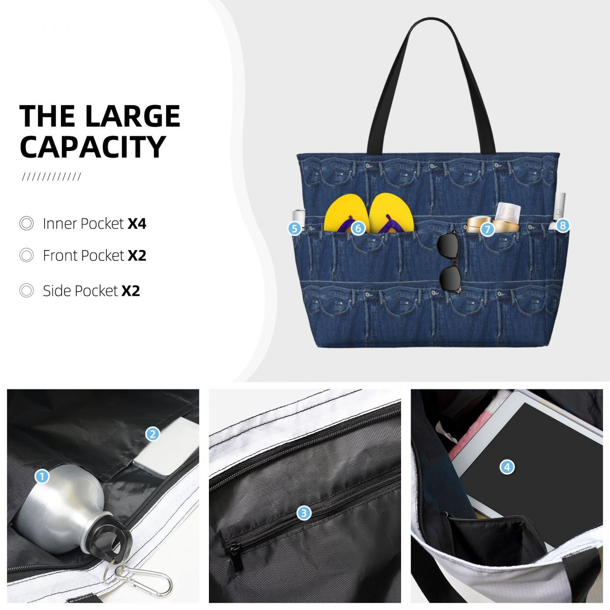 Blauwe denim klassieke jeans t - Women Bags Jeans recensie en prijs