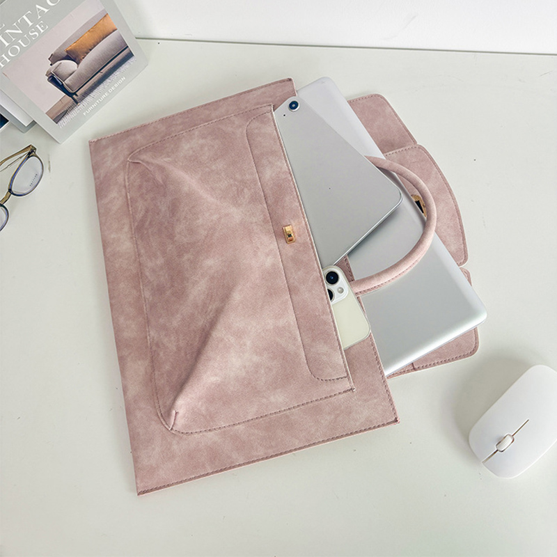 Elegante roze PU leren laptopt - Women Bags For Office Use recensie en prijs