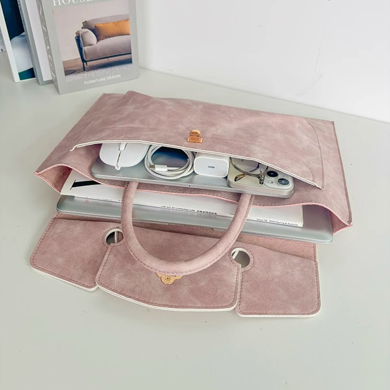 Elegante roze PU leren laptopt - Women Bags For Office Use recensie en prijs