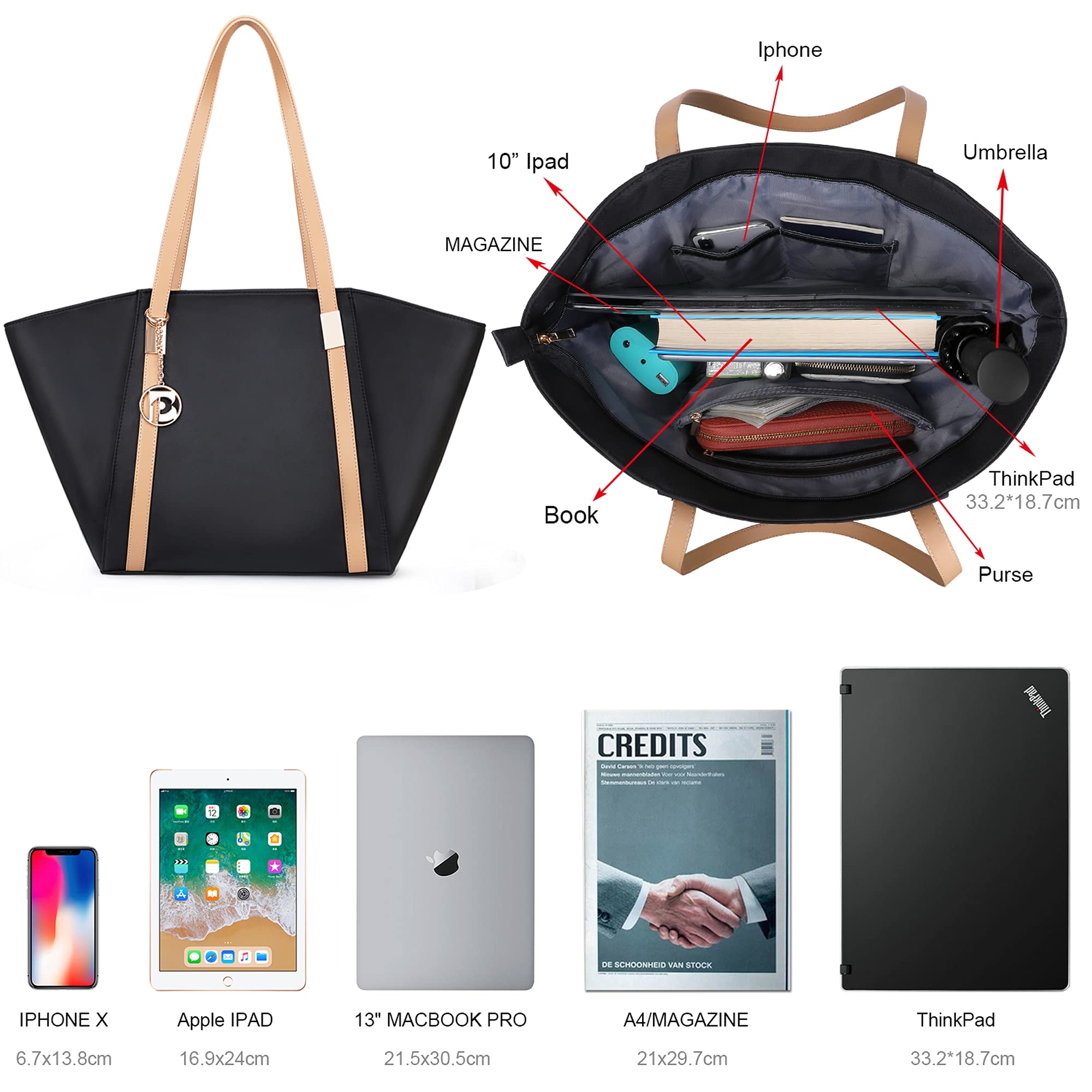 Pomelo Beste Tote Bag met Rits - Women'S Best Bags For Work recensie en prijs